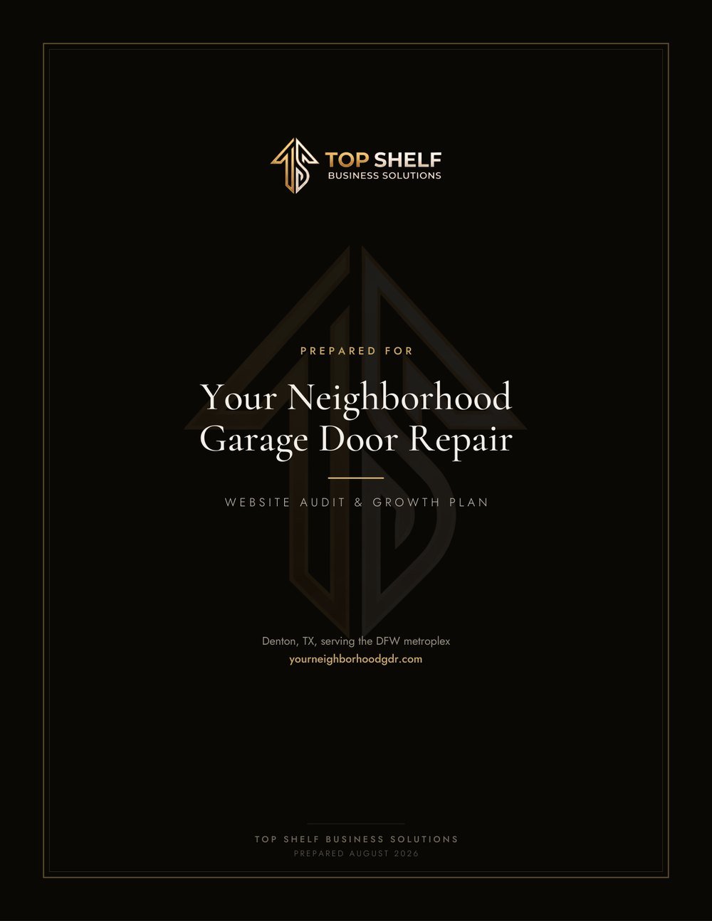 Top Shelf audit of Your Neighborhood GDR, page 1 of 19