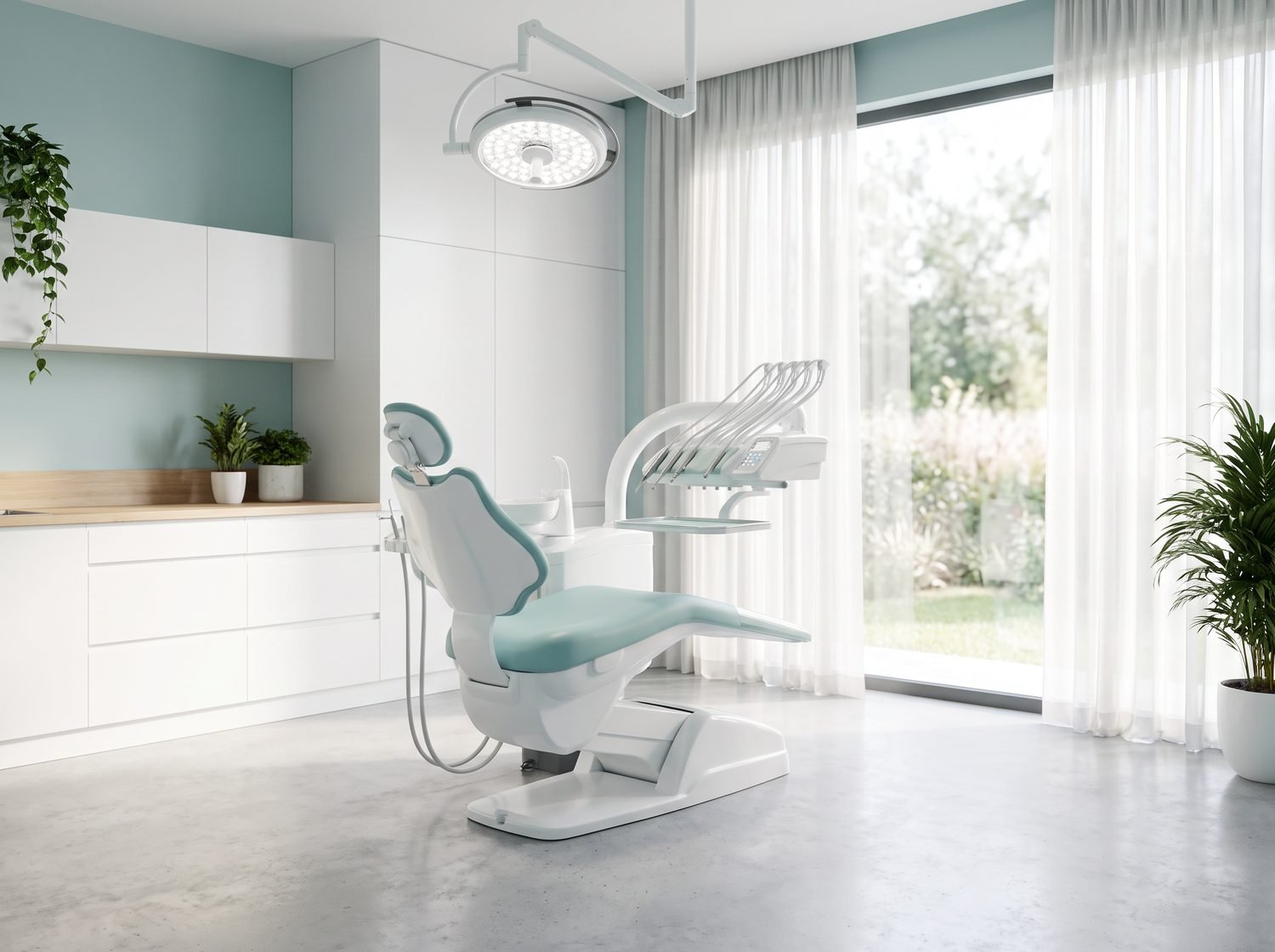 A calm modern treatment room