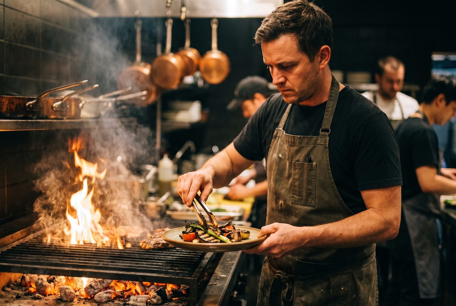 Chef at the grill