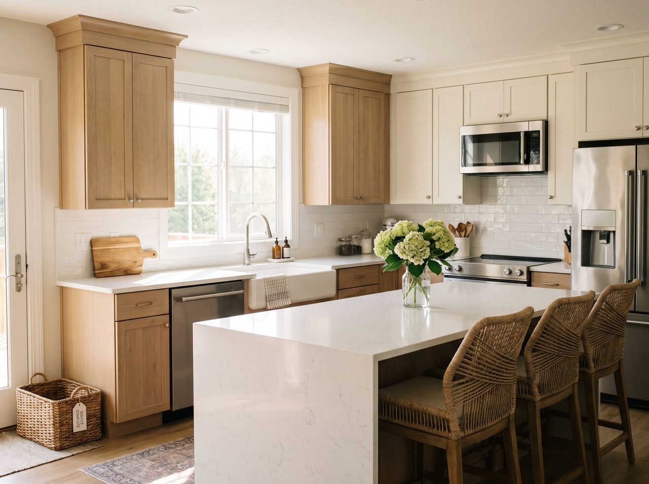 A bright kitchen after a home service visit
