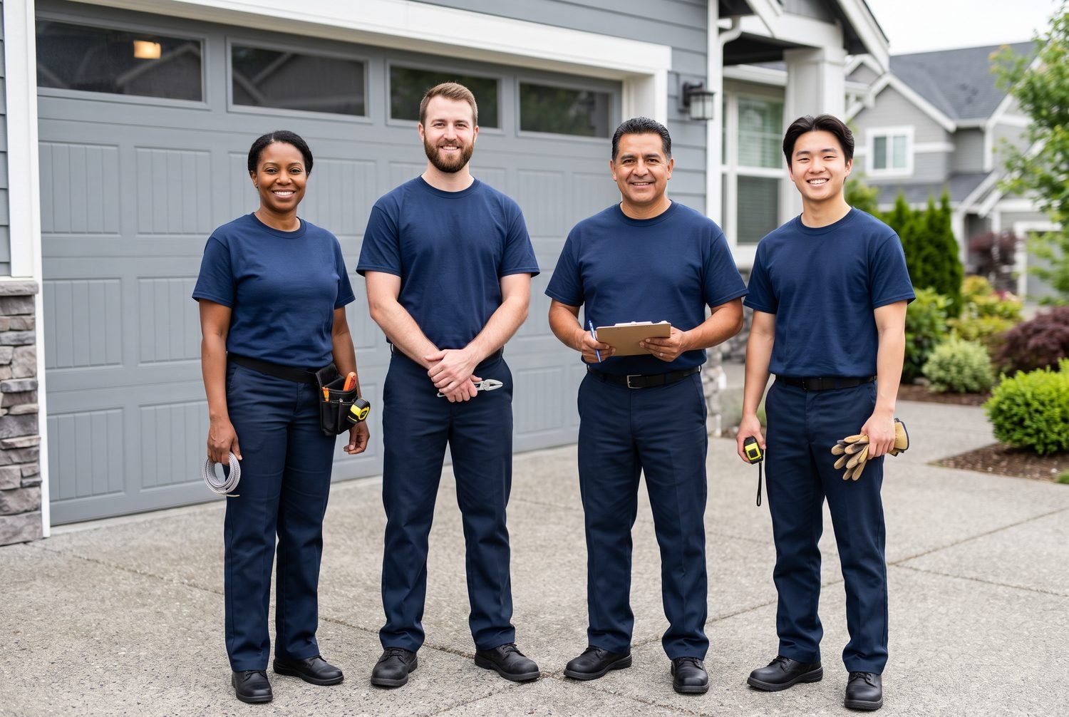 The Everline team on the job