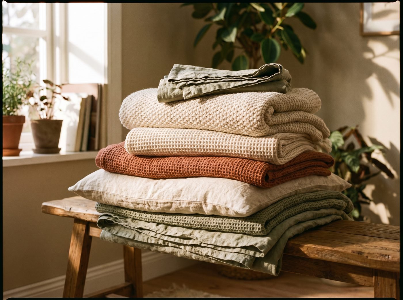 Linen and wool textiles