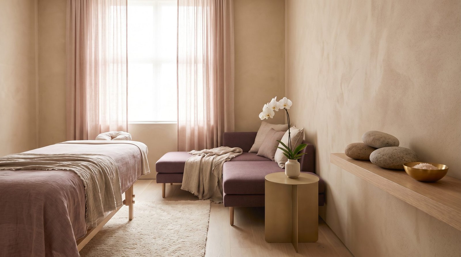 The serene interior of Lumen Wellness